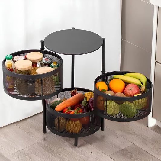 3 tier Counter Top Vegetable and Fruits Metal Trolley