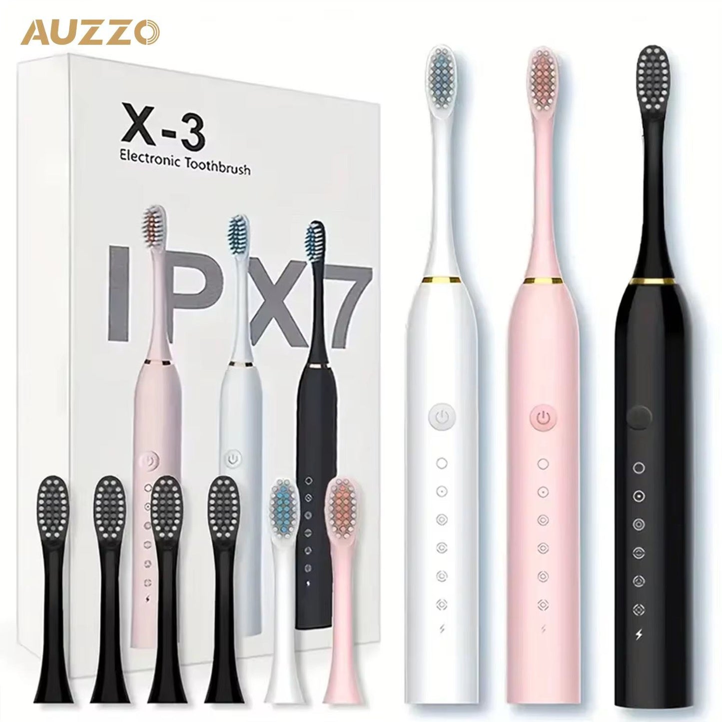 USB Rechargeable Ultrasonic Electric Toothbrush Adults Portable