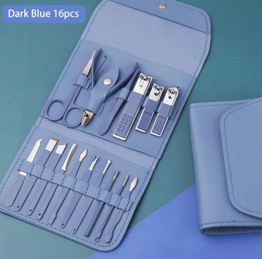 Manicure Pedicure Grooming Kit - Professional 16pcs Manicure Set - Stainless Steel Nail Clipper Set -  Stainless Steel set
