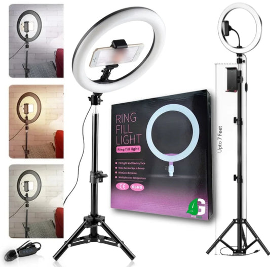 Ring Light With Stand 7FT Stand 26 CM Ring Light