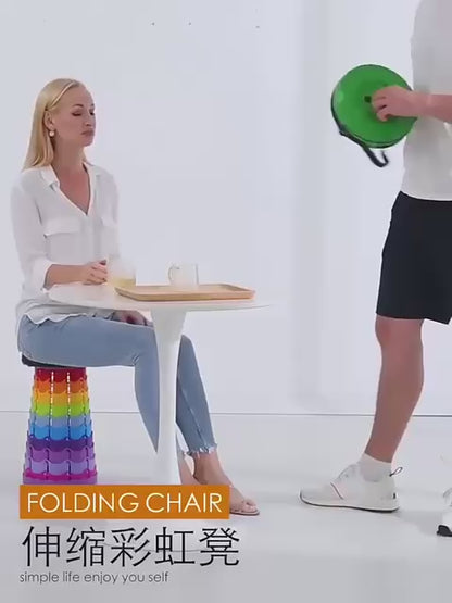 Portable Folding Telescoping Stool