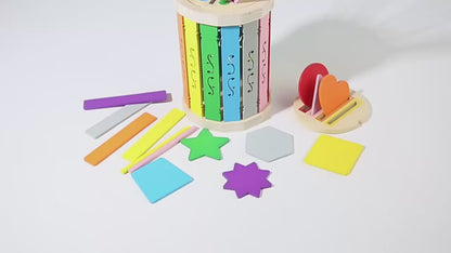 Wooden Educational Colorful Sorting Bucket