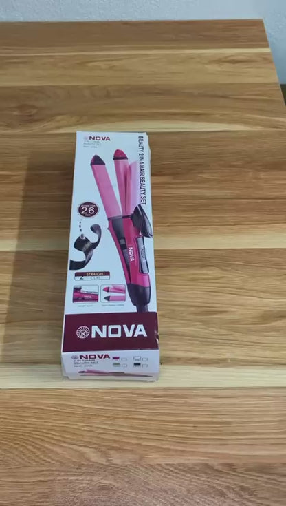 2 in 1 NOVA NHC-2009 Hair Curler and Hair Straightener